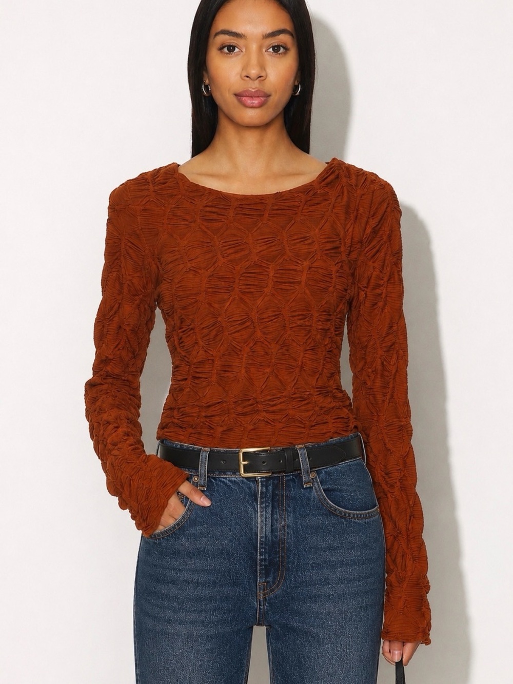 Revolve See You Monday Verona Textured Knit Top Size M NWT